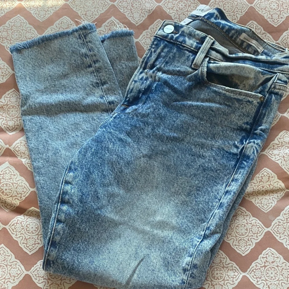 Frame Denim Women's Light Blue Distressed Cropped Jeans Le High Skinny Crop - Picture 6 of 9
